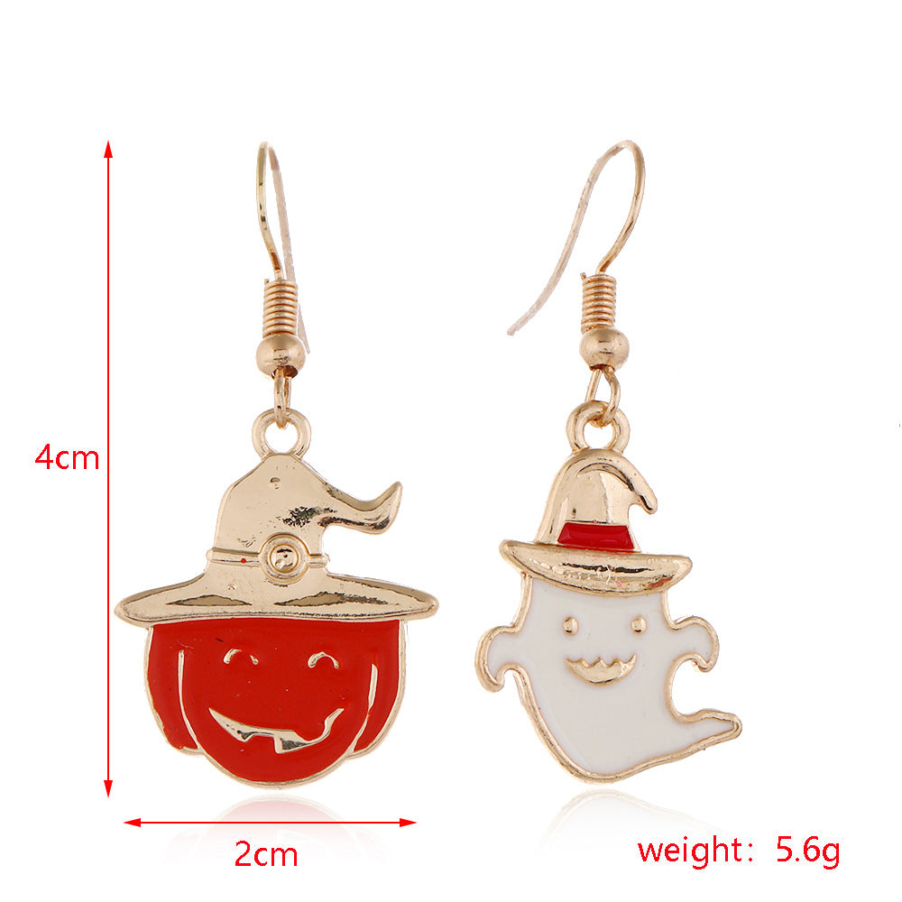 Wholesale Halloween Horror Funny Skull Spider Earrings
